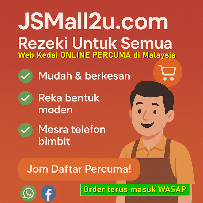 Dapatkan Web JUALAN ONLINE – PERCUMA